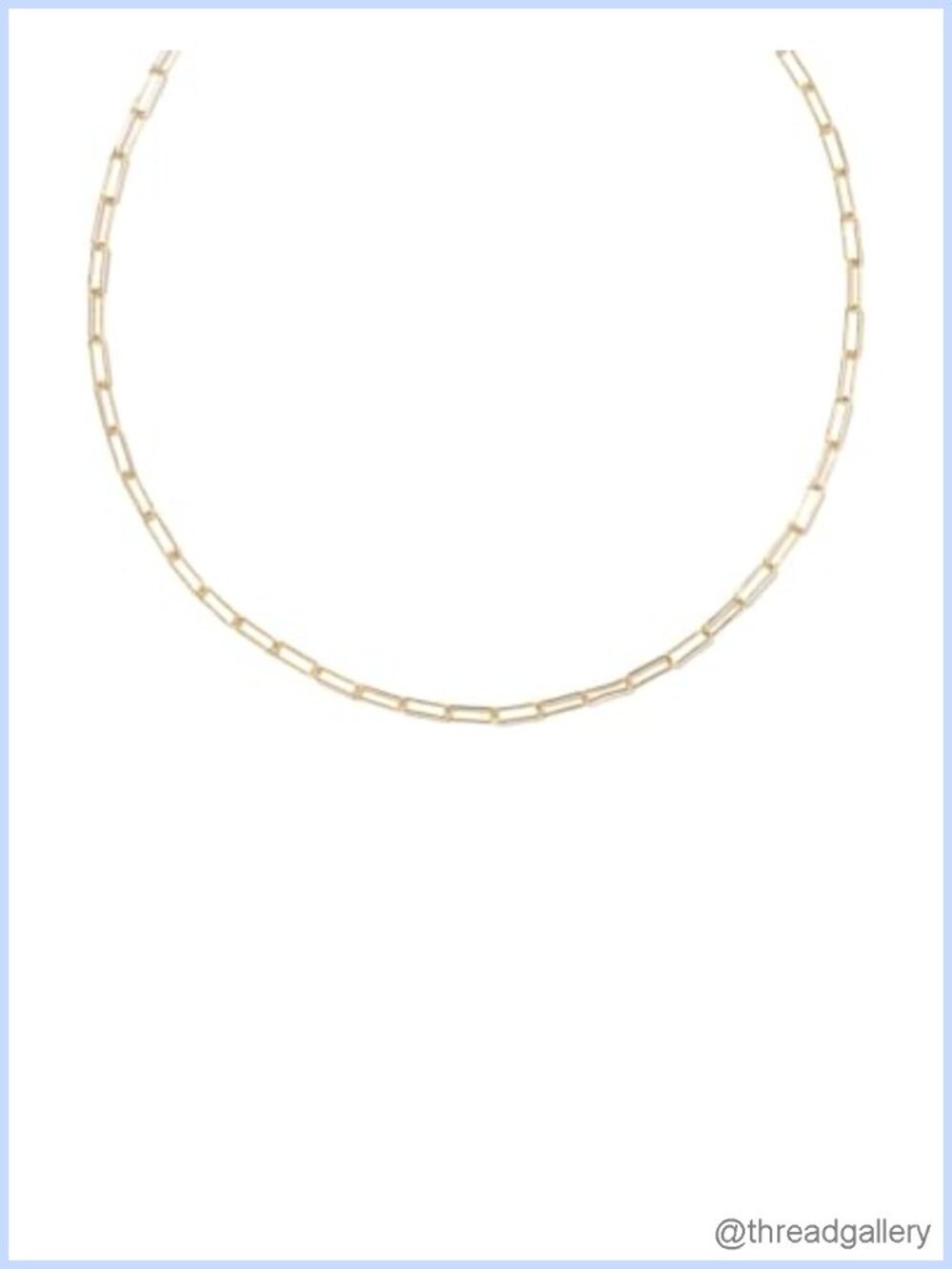 14K Gold-Filled Paperclip Chain Necklace 16-18 Inch Lobster Clasp